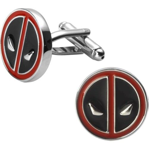 Super hero series round cufflinks French fashion shirt sleeve cuff links