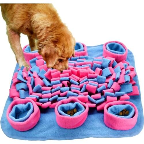 Pet Snuffle Mat Wooly Feeding Traing Mat, Dog Nosework Mat Thicken Anti-Slip Dog Feed Mat for Training and Stress Release