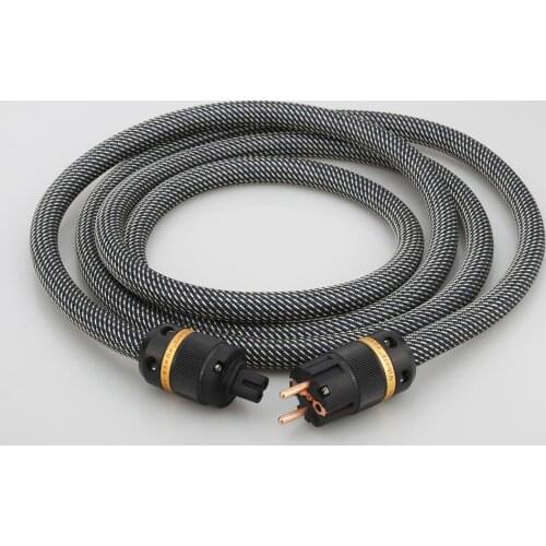 High Quality 10AWG HiFi Power Cord Schuko Power Cable 16mm EU Mains Power Figure 8 IEC female plug HIFI