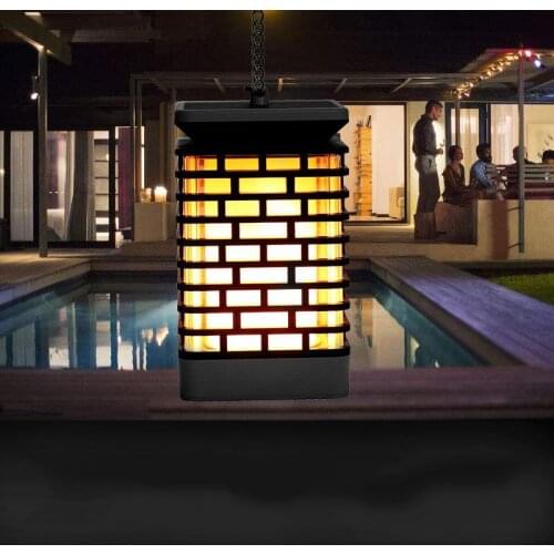 Solar Light Outdoor Hanging Lanterns Lights Vintage 99 LED Waterproof Courtyard Landscape LawnLamp Garden Wall Light Decor
