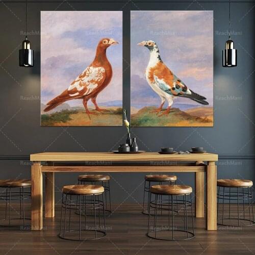 Vintage wall art | Bird art prints | Printable oil paintings | Antique wall art | Printable bird paintings | Vintage printing