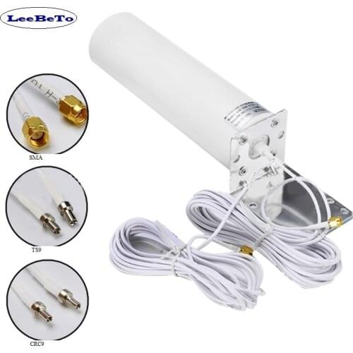 High Gain 3G 4G External Antenna Outdoor 4G LTE Antenna 10m Dual Slider CRC9/TS9/SMA Connector for 3G 4G Router Modem