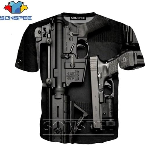 Anime 3D Print Funny T Shirt Men Gun Streetwear Women Top Bullet Fashion T-shirt Kids Harajuku Tee Funny Shirts Homme Tshirt A30