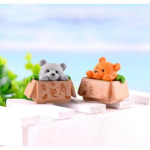 ZOCDOU 1 Piece Panda Orphan Gift Bear Cat Model Small Statue Little Figurine Crafts Figure Ornament Miniatures DIY Home Zakka