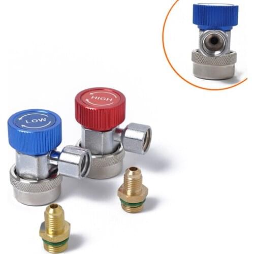 1 Pair R134A Quick Coupler High Low Set Air Conditioning Manifold Adapter Gauge Conversion Kit