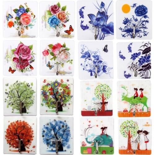 2Pcs Wall Door Self Adhesive Traceless Hooks Kitchen Clothes Hanger Stick On Bathroom, Wall Hanging Hanger Self Adhesive Hooks