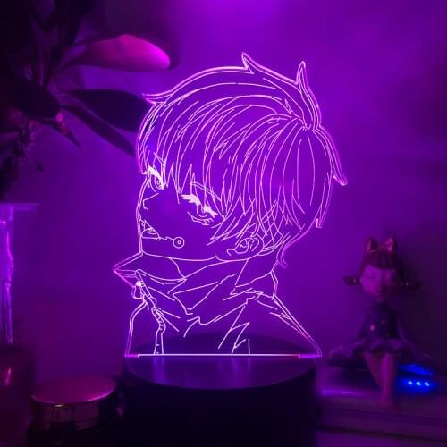 Anime Jujutsu Kaisen Illusion 3D LED Night Light Inumaki Toge 16Color Changing USB For Child Bed Home Party Atmosphere Lamp