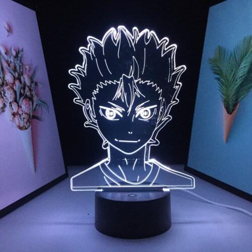 Anime Figure Handsome Avatar 3D Night Light 7 Color Changes with Remote Control for Couple Childrens Festival Birthday Gifts