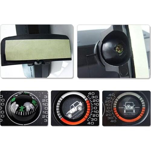 Car Guide Ball Balancer Compass Decoration with Streamline Design and Adjustable Bracket Decoration Inclinometer Car Accessories