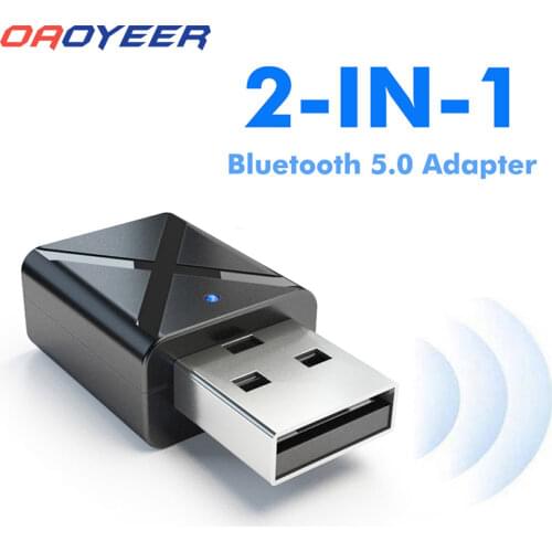 Bluetooth 5.0 Stereo Audio 2in1 Receiver Transmitter Mini Bluetooth AUX RCA USB 3.5mm Jack For TV PC A2 Car Kit Wireless Adapter