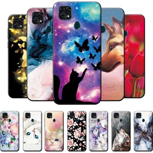 Case For ZTE Blade V2020 Vita Case Silicone Back Cover Cases For ZTE V2020 Vita Phone Cover Soft Bumper Cute Cat Flower 6.49"