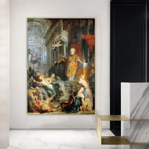 Citon Peter Paul Rubens《Saint Ignatius of Loyola》Canvas Art Oil Painting Artwork Decorative Picture Wall Decor Home Decoration