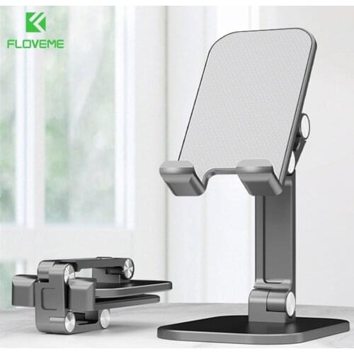FLOVEME Metal Phone Holder Desktop Foldable Extend Support Desk Mobile For iPhone iPad Xiaomi Tablet Adjustable Phone Stand