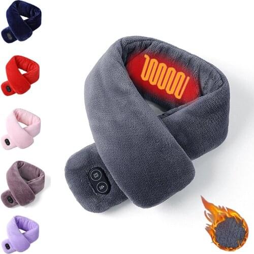 USB Neck Gaiter Smart Heating Neck Tube Scarf Collar Mask Neck Gaitor Warmer Men Women Fishing Cycling Fleece Bandana Stylish
