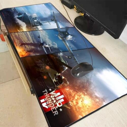 Mairuige War Thunder Laptop Gaming Mice Waterproof Mousepad Size for 40x90CM Speed Version Gaming Mousepads with Locking Edge