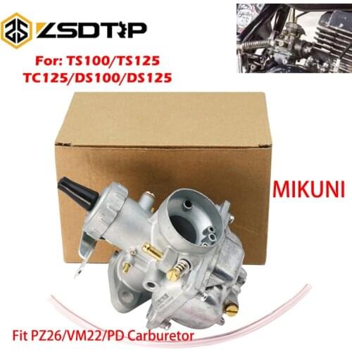 ZSDTRP Motorcycle Mikuni 26mm Carburetor vergaser For SUZUKI TS125 TS125N TC125 TS100 VM22 PZ26 PD Carburetor Performance