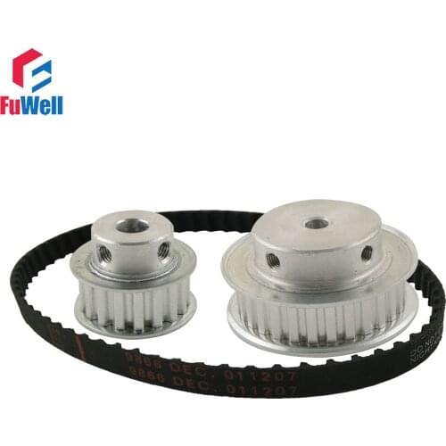 XL Reduction Ratio 1:2/2:1 15Teeth 30Teeth Timing Pulley Gear Kit Set Shaft Center Distance 100mm 124XL Belt Timing Belt Pulley