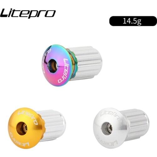 Litepro Folding Bike Handle Grips Plugs MTB Bicycle Handlebar Plug Aluminum Alloy Cycling Parts Bar End Cap 22MM Width