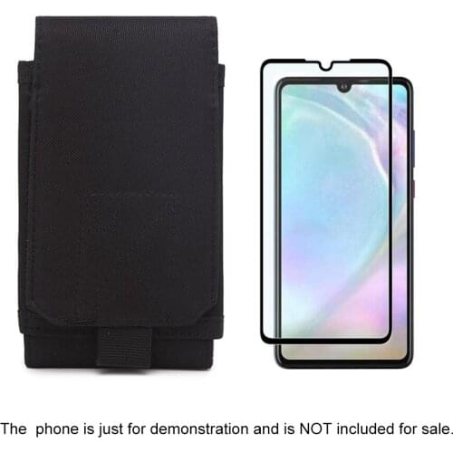 Muti-function Military Tactical Cell Phone Pouch Bag Protect Case +9H Tempered Glass Screen Protector for HUAWEI P30