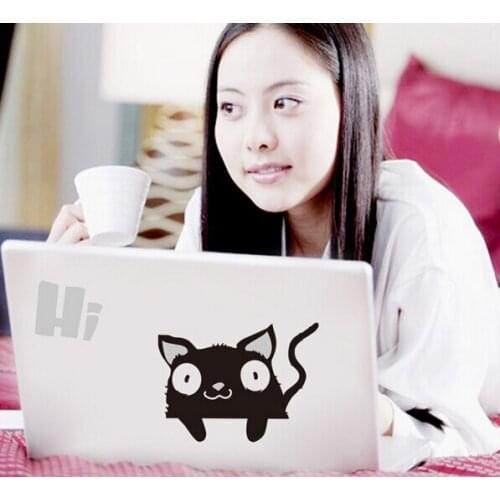 Cartoon cat Retro Rainbow retro Logo for apple Decal Sticker for 13 15 17 inch Apple MacBook Pro Notebook Computer