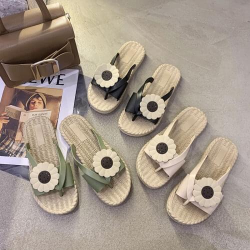 Soft Thick Bottom Non-slip Women Slippers Flip-flops Female House Slippers Women Shoes Summer Fashion Beach Shoes Flower Slides