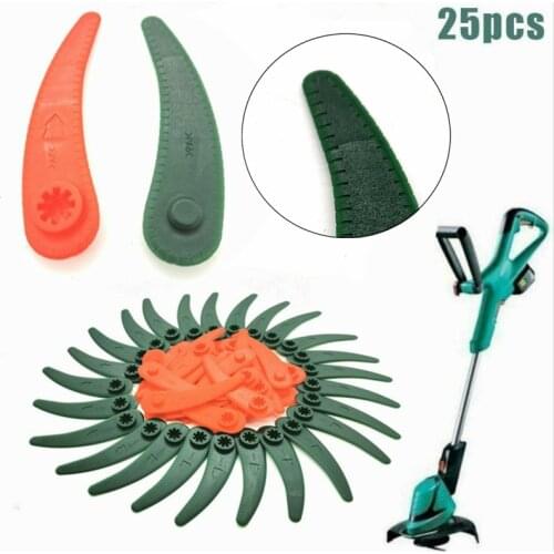 Newest 25PCS ABS Plastic Trimmer Replacement Blades for Bosch ART 26-18Li, ART 23-18 Li for Cordless Grass Strimmer Dura Mower