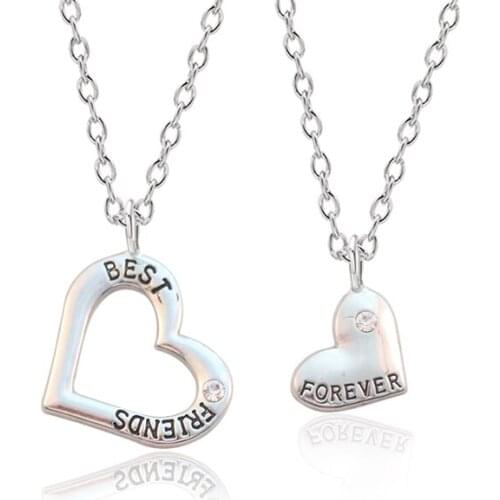 The Latest Creative Heart-Shaped Good Friends Series Letters Best Friends Pendant Necklace Cute Girls Must-Have Jewelry Gifts