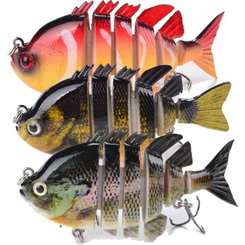 New Lot 3pcs Multi Jointed Fishing Lures Bait Swimbait Sink Hook Tackle 14g/8.5cm