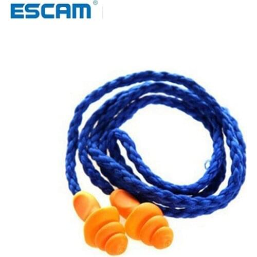 New 10Pcs Soft Silicone Corded Ear Plugs ears Protector Reusable Hearing Protection Noise Reduction Earplugs Earmuff Sleep