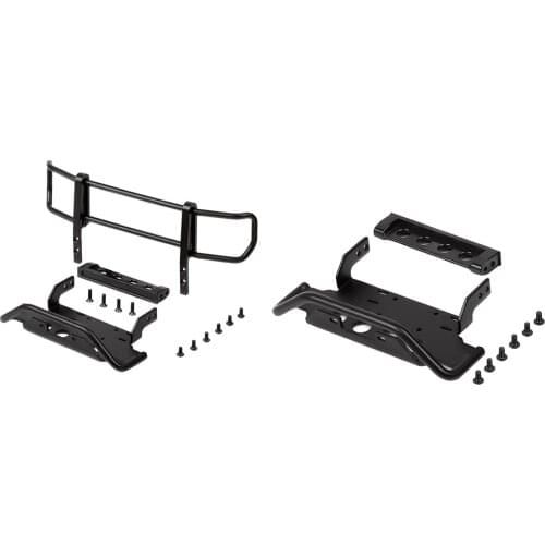 RC Car Front Bumper, Metal Front Upper/Lower Bumper for TRX4 G500 TRX6 G63 6X6 1/10 Scale RC Crawler Car Model Vehicle Accessory