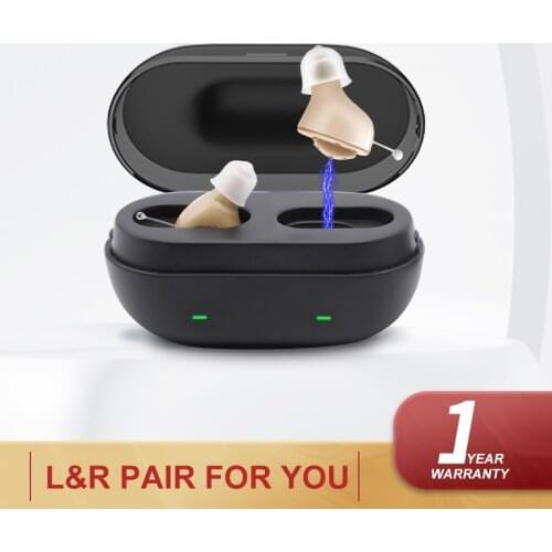 Rechargeable In Ear Hearing Aids For Deafness Sound Amplifier MINI Invisible Wireless Headphones With Adjustment Drop Shipping