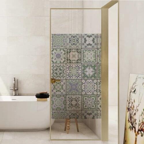 No glue colorful Window film Frosted Privacy Glass Door Sticker Home Decor Digital print Morocco GS029