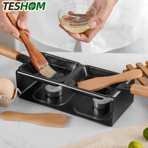 Portable Non-Stick Metal Cheese Raclette Oven Grill Plate Rotaster Baking Tray Stove Set Home Kitchen Butter Cheese Baking Tool