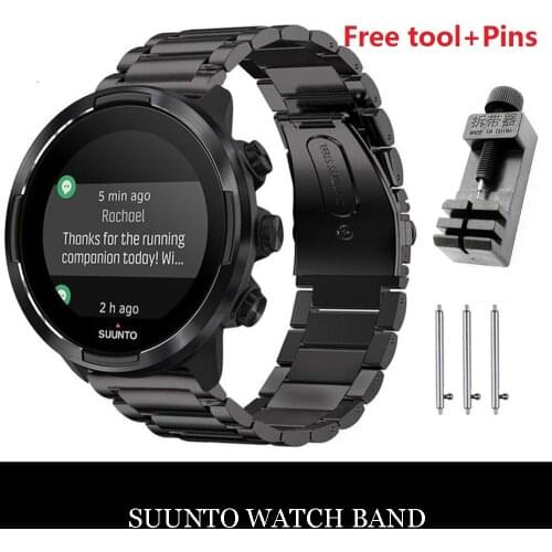 Stainless Steel Classic Bracelet Watch Band Straps & Tools Strap 24mm for Suunto 9 7 Baro Suunto D5 Spartan Sport Wrist HR/Baro