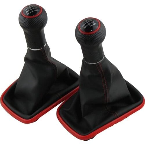 5 6 speed Car Manual Gear Shift Knob For VW PASSAT B6 B7 CC 3C Golf 7 Bora with Gaitor Leather Boot Cover Stick Lever