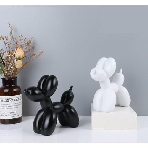 Northern Europe balloon dog statue Resin modern art sculpture Creative home cute balloon dog statue nordic decoration home