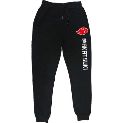 New Anime Naruto Pants Akatsuki Print Pants Fleece Trousers Printed Men Women Jogging Streetwear comfortable Sweatpants homem