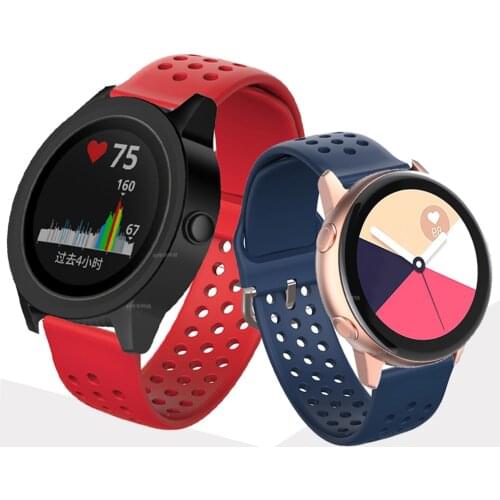 20mm Silicon Watchband for Garmin Vivoactive 3/ Venu / Venu SQ/Forerunner 245 Sport Wrist Strap for Samsung Galaxy active 2 Band