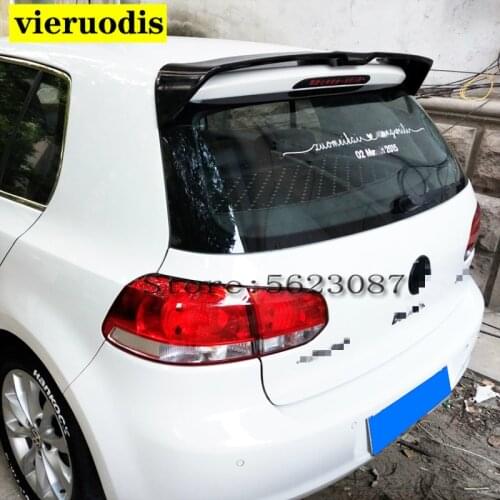For VW Golf 6 Spoiler ABS Material Car Rear Wing Primer Color Rear Spoiler For Volkswagen MK6 6 Spoiler 2010-2013