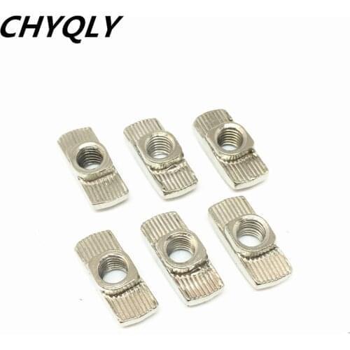 100pcs 40-M8 T Nut Hammer Nut Aluminum Connector T Fastener Sliding Nut Nickel Plated Carbon Steel for 4040 Aluminum Profile