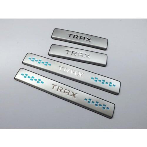 High quality stainless steel Scuff Plate/Door Sill Protector Sticker Car Styling For 2014-2016 Chevrolet TRAX 4pcs/set