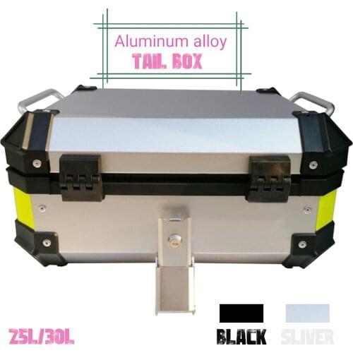 25L 30L Motorcycle Storage Trunk Tail Top Tool Box Rear Luggage Waterproof Aluminum Universal MINI Tail box for yamaha kawasaki