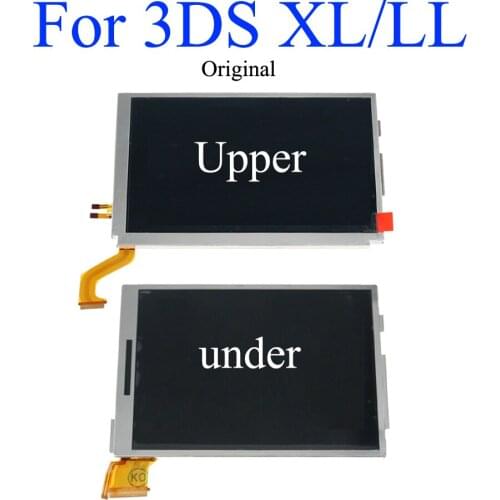 YuXi For Nintendo 3DS XL LL Bottom Lower Display Panel LCD Screen Compatible Replacement Top Upper under LCD Screen Display