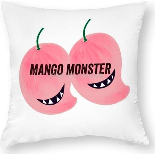 Monster Pillow Case New Print Designer Cushion Cover Square Pillowcases Home Decor Monster Monster Cool Zombie Funny Fruit Fruit