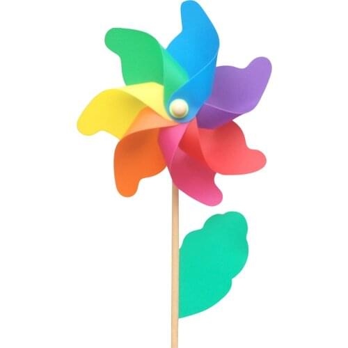 1pc Wood Garden Yard Party Camping Windmill Wind Spinner Ornament Decoration Kids Toy Diy Multicolour Windmill #P2