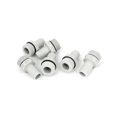 6cs 3/4BSP Male Thread x 16mm Hose Barb Fuel Gas Water Fitting Coupler Connector