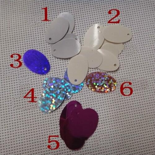 12*19mm 600Pcs egg-shaped Mixed Colors Pvc Sequins Paillette Spinnerbaits Costume / Jewelry Accessory 010001016