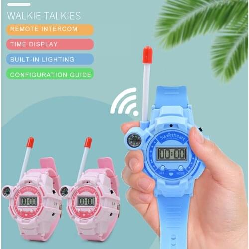 2pcs Watch Wireless Walkie Talkie Long Distance Call with USB Cable Long Distance Call Interactive Kids Toys