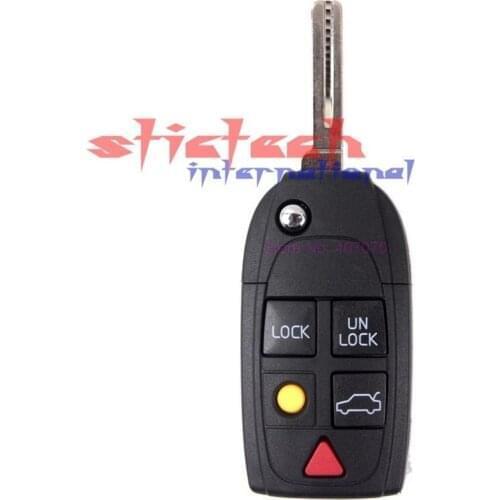 By DHL or Fedex 100 pcs Free Shippping 5 Button Remote Key Fob Shell Case For Volvo S60 S80 V70 XC70 XC90