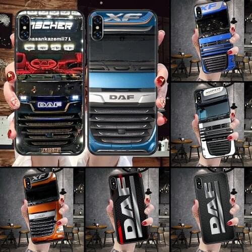DAF Truck Phone Case For iphone 5 5S SE 2 6 6S 7 8 11 12 Mini Plus X XS XR Pro Max black luxury funda soft bumper art back trend